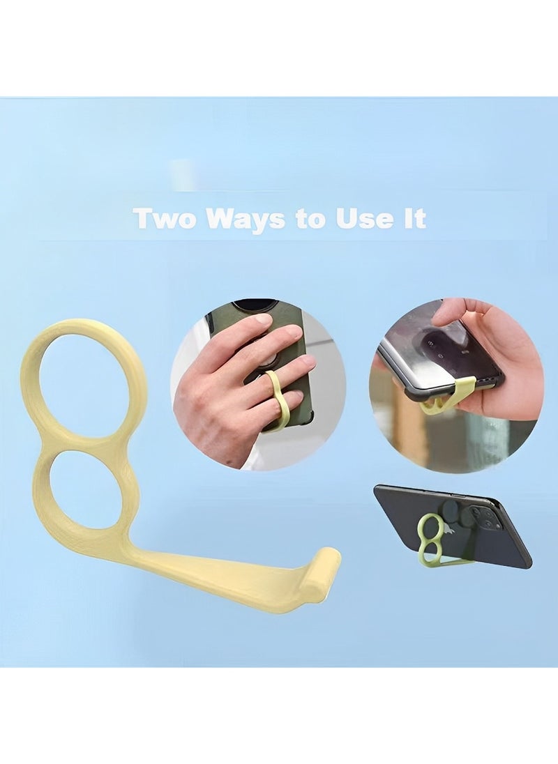 BenQuand - 8Pcs Finger Ring Phone Holder Stand/Phone Finger Holder/Cell Phone Stand for Desk/Phone Holder for Finger/Reduce Finger Pressure for Easy Carrying - Image 1