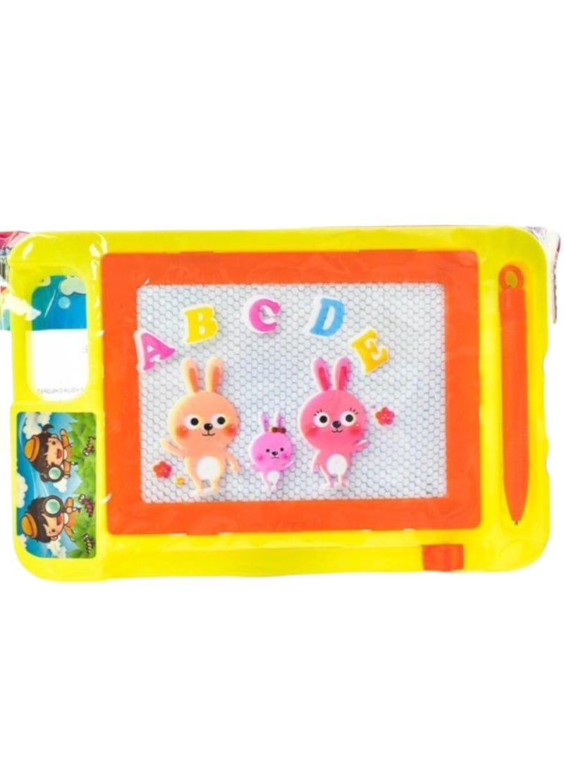 Erasable Magnetic Drawing And Writing Board With Pen For Kids Assorted Yellow 