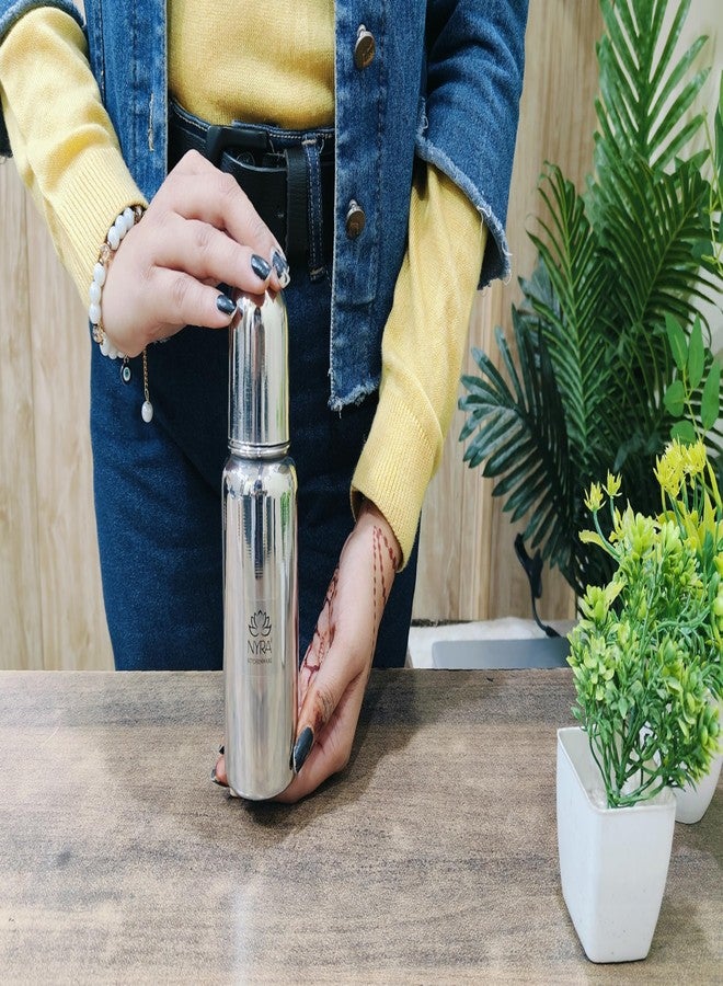 NYRA زجاجة رضاعة أطفال من الفولاذ المقاوم للصدأ من نيرا® | مضادة للمغص، خالية من مادة BPA، مانعة للتسرب، غير قابلة للكسر | مثالية للأطفال حديثي الولادة والأطفال الصغار | حلمة متوسطة التدفق (200 مل/ 250 مل/300 مل) (250 مل) - Image 2
