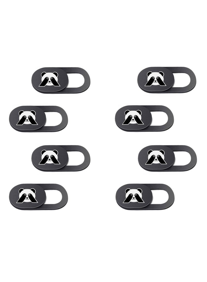 Webcam Cover, Slide for Desktop, Pc, Tablet, Phone, Fits Most ipad, iPhone, MacBook pro, Mac Air, Surface Pro – Ultra Thin 0.7mm Computer Camera Cover - Cute Panda Covers (8 Pack)  - Image 1
