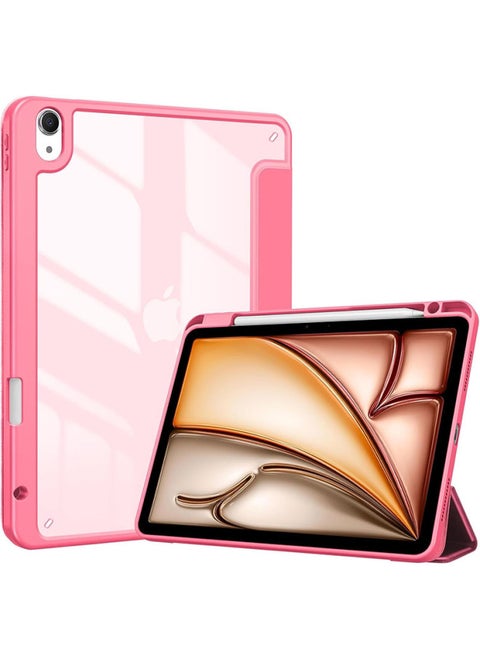 Ipad10.9 Acrylic Protective Case IpadAir 11 Tablet Case Suitable For 2024 Ipad Tri-Fold Case-Color:Rose Red-Applicable Models:Ipad 10th 10.9inch (2022)