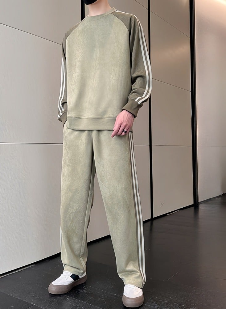 KUYING New Casual Round Neck Sweatshirt Paired With Long Pants Two-piece Set - Image 1