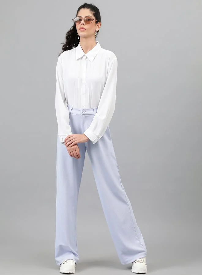كوتي Solid Regular Fit Trousers with Pockets by Styli