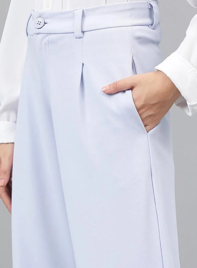 كوتي Solid Regular Fit Trousers with Pockets by Styli