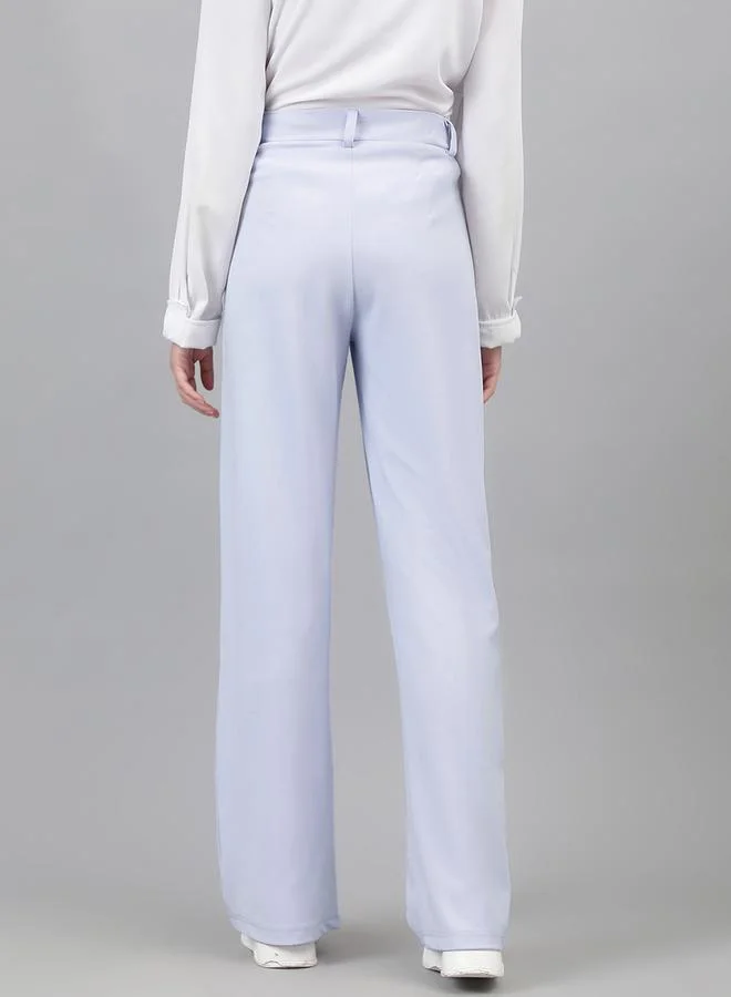 كوتي Solid Regular Fit Trousers with Pockets by Styli
