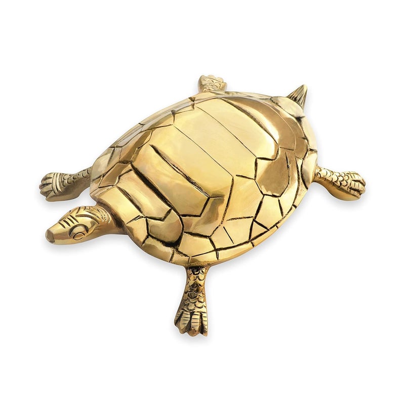 TREE MAISON CORONATING HOMES Brass Vaastu Tortoise | Turtle | Weight - 1120 Gram Approx | Size - 22 x 12 cm | Feng Shui | Vastu Shastra Remedies | Turtle for Good Luck | Pack of 1 - Image 5