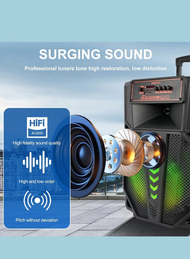 singe Wireless Bluetooth Speaker, Stereo Sound, FM Radio, TF Memory, USB Input, Mic Input rechargeable - Image 2