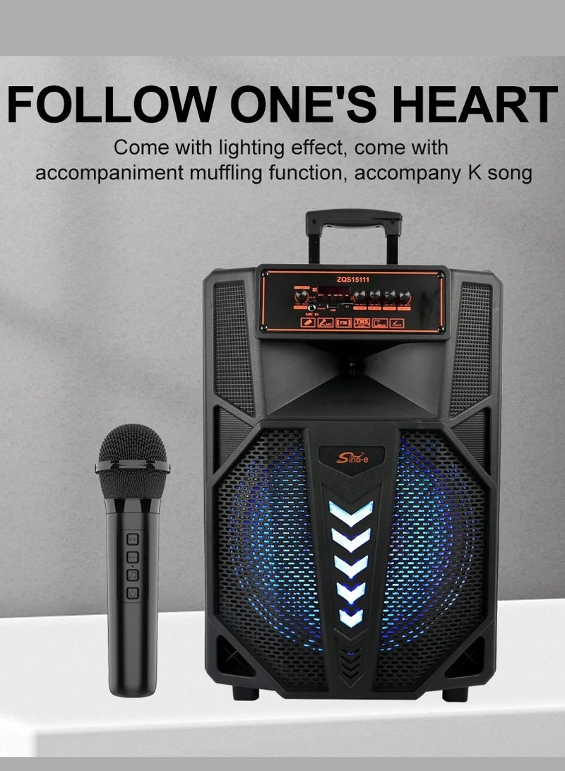 singe Wireless Bluetooth Speaker, Stereo Sound, FM Radio, TF Memory, USB Input, Mic Input rechargeable - Image 4