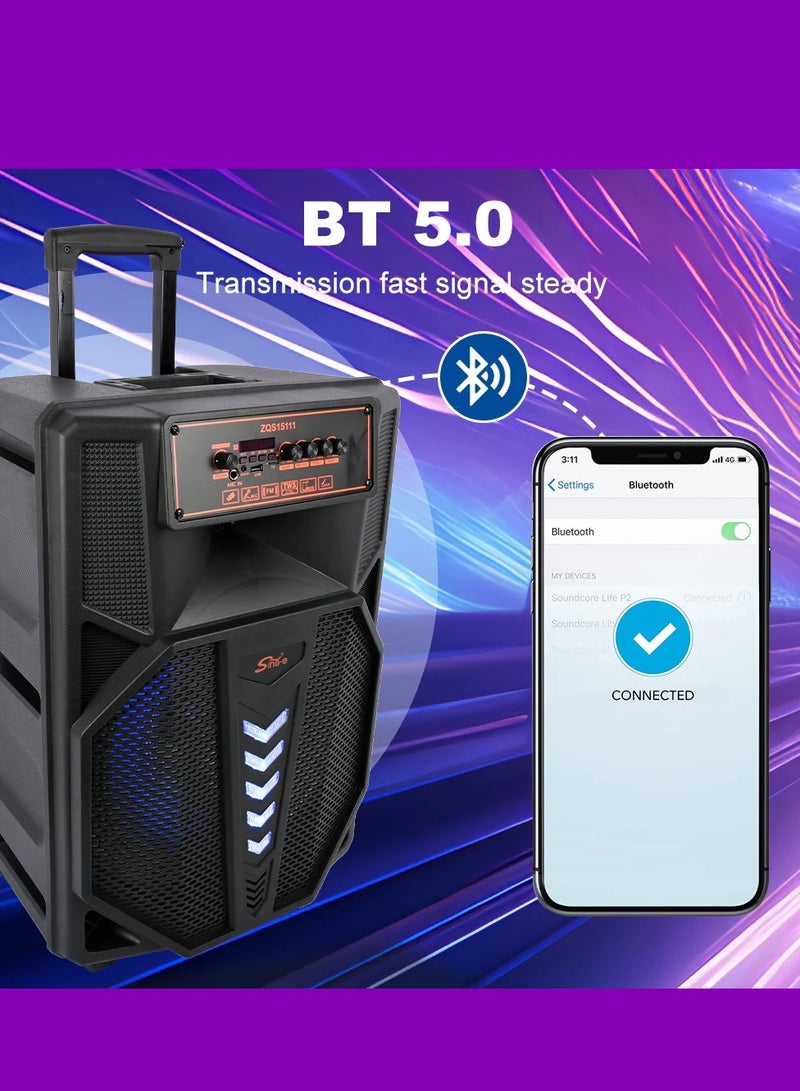 singe Wireless Bluetooth Speaker, Stereo Sound, FM Radio, TF Memory, USB Input, Mic Input rechargeable - Image 5