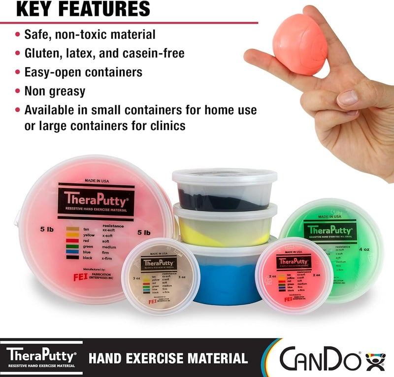 Theraputty CanDo TheraPutty Plus Hand Exercise Putty - 1 Pound Soft for Rehabilitation and Stress Relief - Image 5