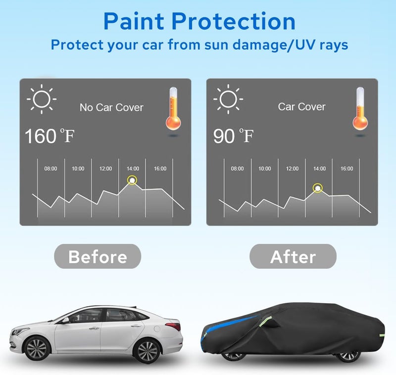 Avecrew Custom Fit Car Cover for Camaro - Waterproof All Weather Protection with Side Door Zipper - Image 4
