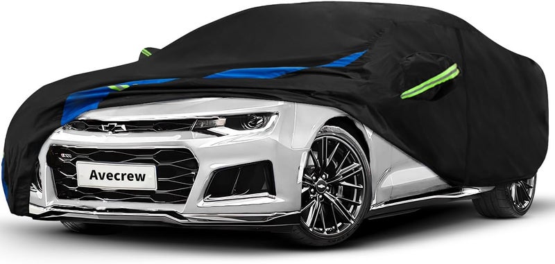 Avecrew Custom Fit Car Cover for Camaro - Waterproof All Weather Protection with Side Door Zipper - Image 1