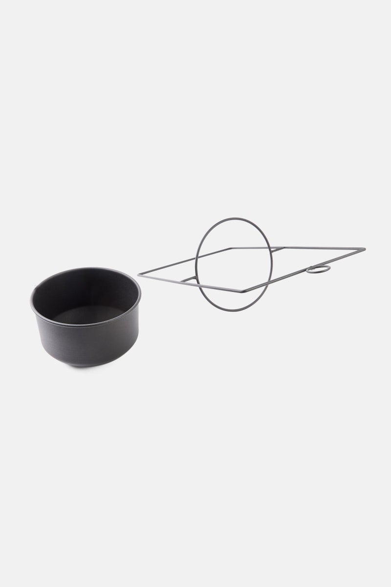 Evila Originals Square Decorative Parapet Hanging Plant Pot, Black  - Image 2