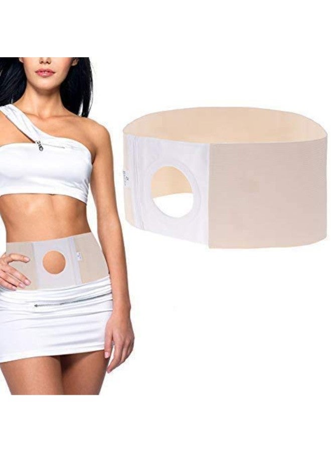 klarako Ostomy Hernia Belt, Elastic Ostomy Hernia Belt for Colostomy Bag Abdominal Binder with Stoma Opening Navel Hernia Support, Help Relieve Pain for Incisional, Epigastric, Ventral, Inguinal Hernia(L)  - Image 1