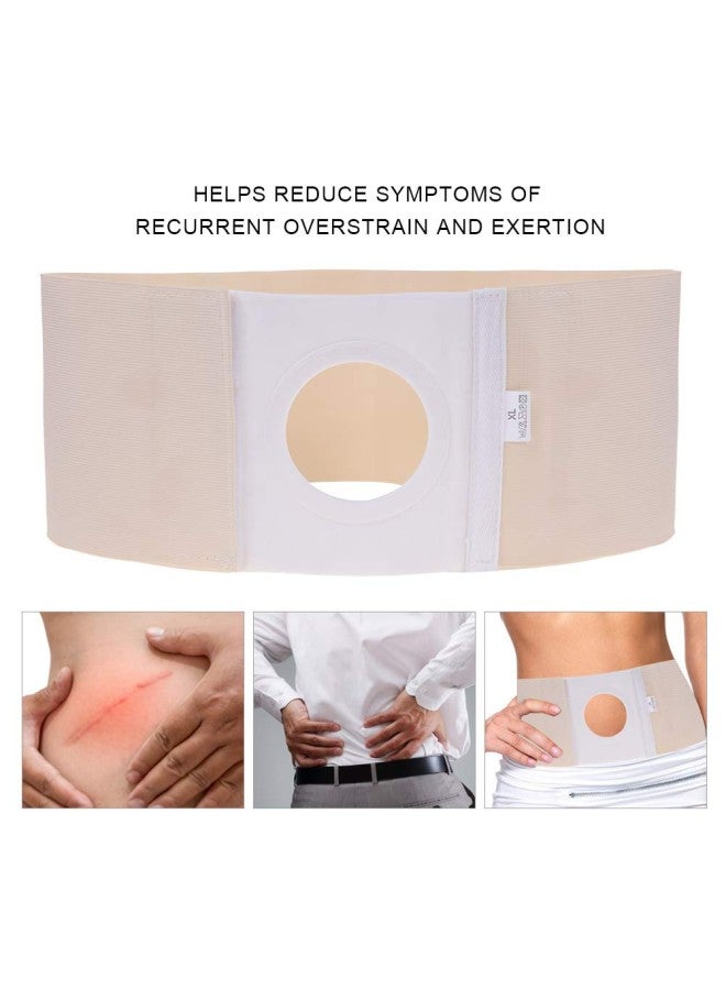 klarako Ostomy Hernia Belt, Elastic Ostomy Hernia Belt for Colostomy Bag Abdominal Binder with Stoma Opening Navel Hernia Support, Help Relieve Pain for Incisional, Epigastric, Ventral, Inguinal Hernia(L)  - Image 3