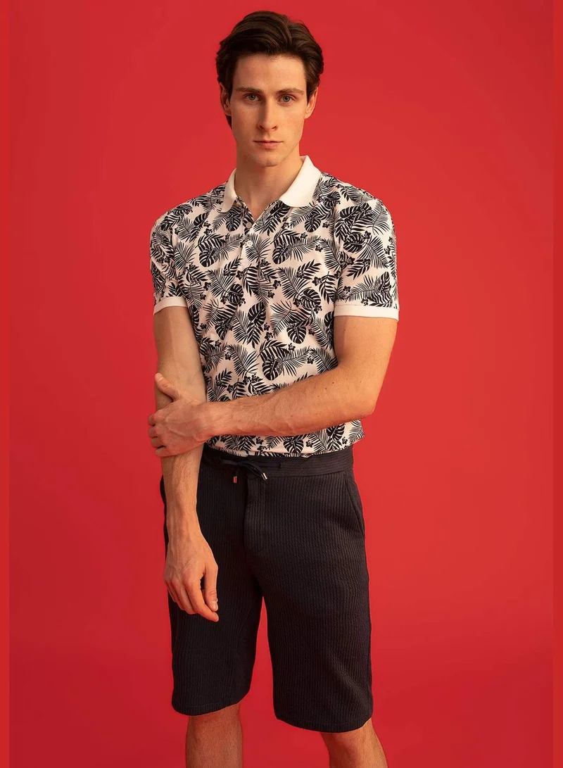DeFacto Slim Fit Short Sleeve Printed T-Shirt