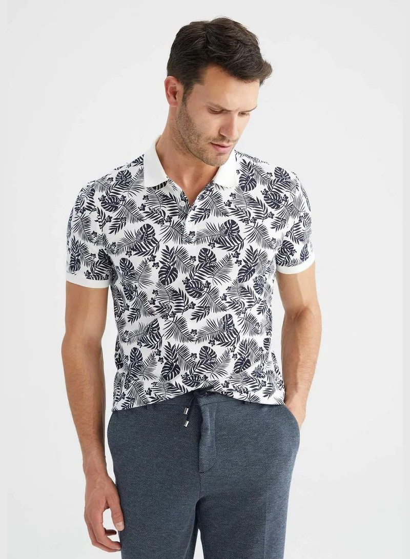 DeFacto Slim Fit Short Sleeve Printed T-Shirt