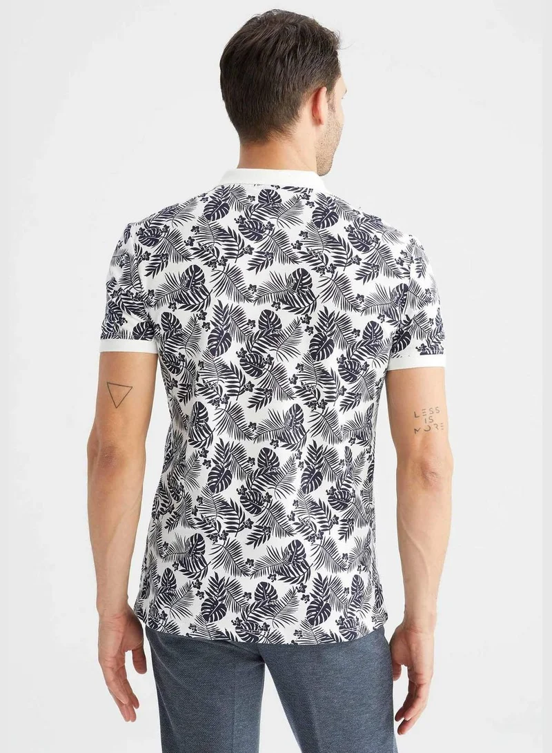 DeFacto Slim Fit Short Sleeve Printed T-Shirt