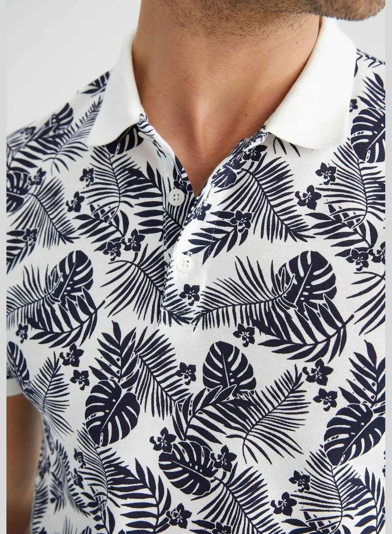 DeFacto Slim Fit Short Sleeve Printed T-Shirt