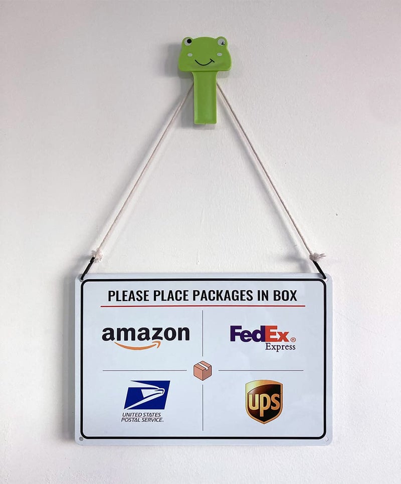 Bestylez Please Place Packages in Box Delivery Sign for Outdoor Use 12 x 8 Inch (025) - Image 3