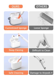 يونك الجيل الرابع من airpods شحن غطاء مربع ، الرجعية كاسيت ، خالية من النفط ، ومكافحة السقوط ، 360 درجة الحماية ، لمسة اليد ، مع مجموعة تنظيف الحبل ، البرتقالي  - Image 3