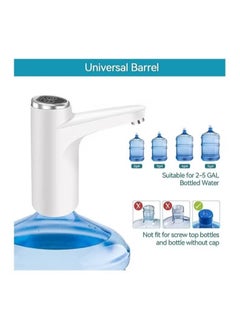 Water Dispenser Pump for 5 Gallon Bottle with Automatic Off Button | USB Charging, Universal Fit, Easy-to-Use, Portable Water Pump for Home, Office, and Outdoor Use | Convenient White Design, No Mess, Ideal for Bottled Water - pzsku/Z4F180357B29612E96B2BZ/45/_/1740897389/372319cf-0d91-481c-b1d2-c77559d4eae9