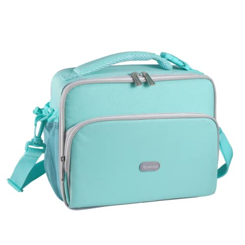 Amersun Lunch Bag for Kids[Patent Design], Insulated School Lunch Box with Adjustable Shulder Strap & 2 Pockets for Teen Girl Boy,Lunch Cooler with Padded Inner Keep Food Warm Cold Fresh,Sea Blue - Image 5