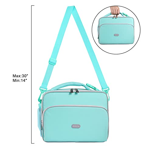Amersun Lunch Bag for Kids[Patent Design], Insulated School Lunch Box with Adjustable Shulder Strap & 2 Pockets for Teen Girl Boy,Lunch Cooler with Padded Inner Keep Food Warm Cold Fresh,Sea Blue - Image 3