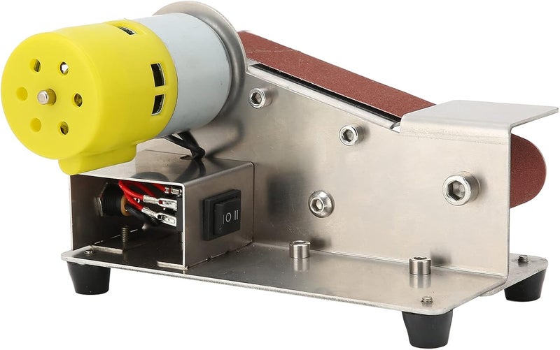 woobles Mini Electric Belt Sander, Adjustable 4500-9000r/min DIY Sanding Belts Machine for Woodworking for Arc Polish for Flat(895 (200W))- - Image 3