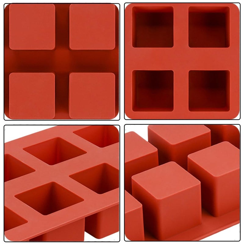 JOERSH قالب كعكة مكعب JOERSH من السيليكون | 2" × 2" × 2" قالب كعكة موس ثلاثي الأبعاد صغير، قوالب حلوى فرنسية للشوكولاتة، الجيلي، قطع البراوني، مكعب الآيس كريم، 8 تجاويف - Image 3