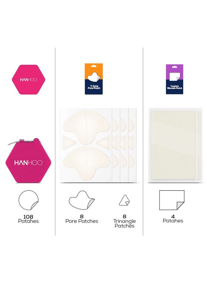 HANHOO Tzone Pore Patch Custom Blemish Patch On The Go Blemish Patch Bundle Hydrocolloid Patches For Surface Pimples Oily Tzone And Blemish Clusters 126 Total Blemish Patches - Image 2