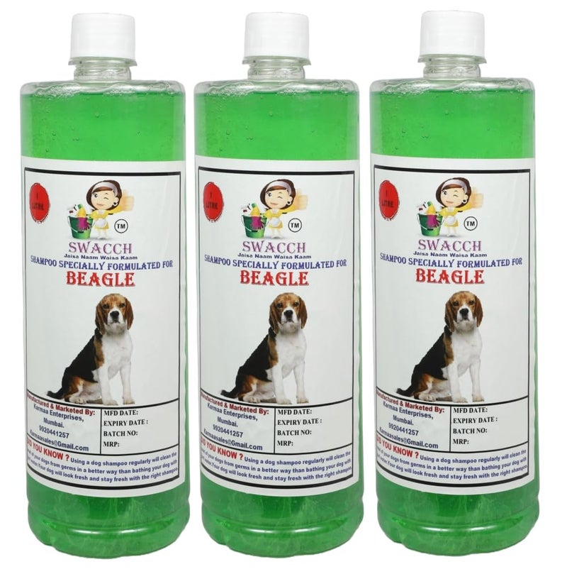 swacch Pet Shampoo | Puppy Safe Shampoo | PH Balanced | Ditch to Itch for Beagle Dog Shampoo 3 Litre (Neem Alovera) + Goofy Ball Chew Toy Combo Pack - Image 2