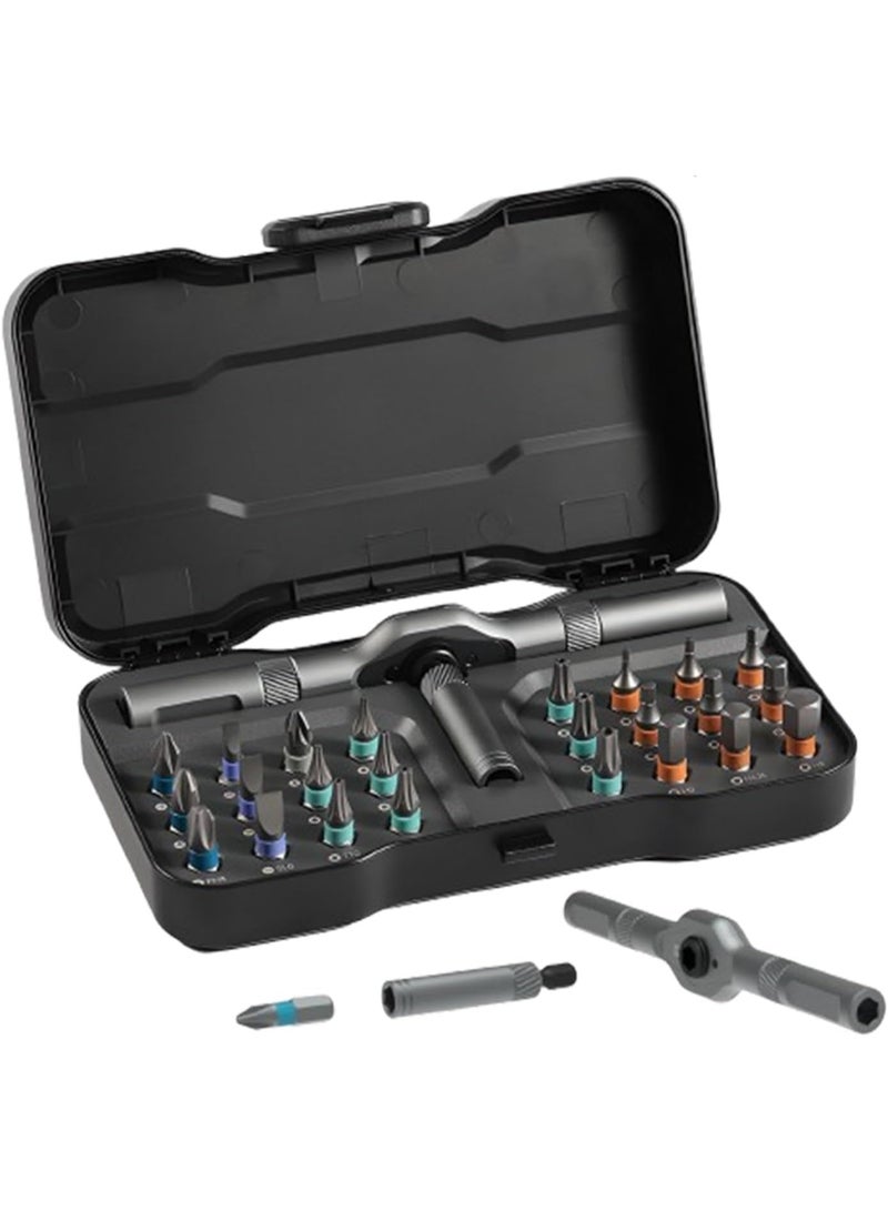 Soofam 24-in-1 Screwdriver Set with Magnetic S2 Precision Bits, Detachable Handle, Ideal for Watch, Electronics, PC, Laptop, and DIY Repairs - Image 1