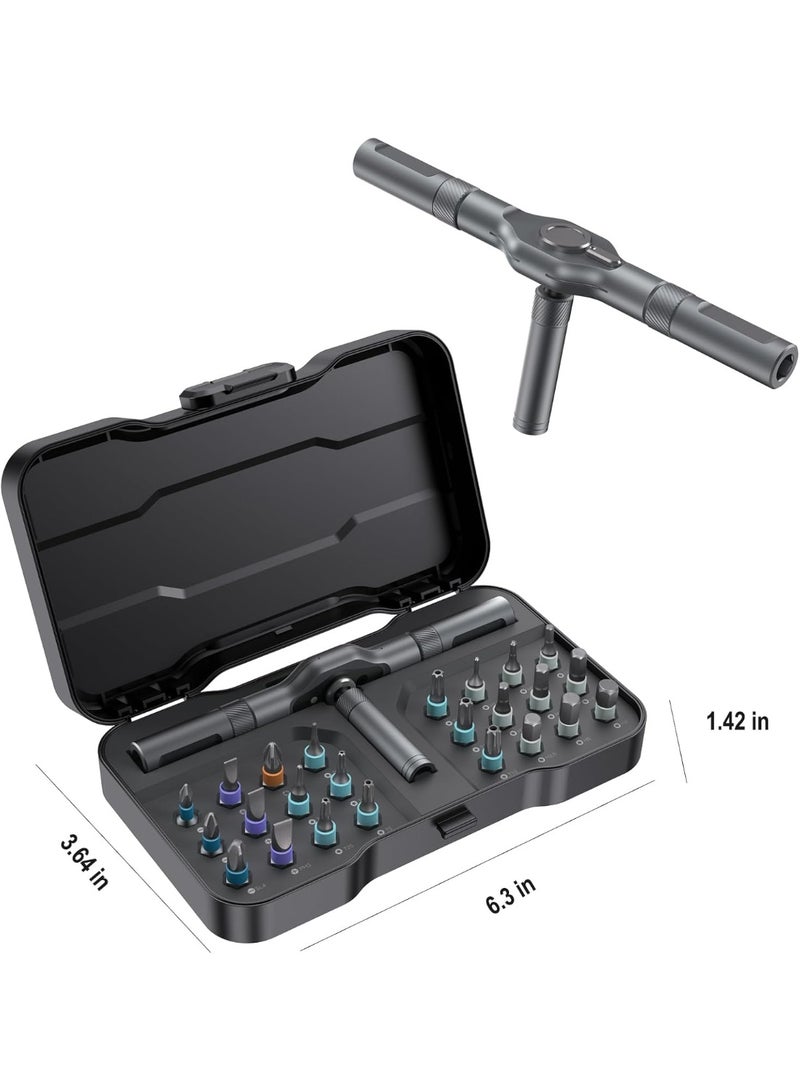 Soofam 24-in-1 Screwdriver Set with Magnetic S2 Precision Bits, Detachable Handle, Ideal for Watch, Electronics, PC, Laptop, and DIY Repairs - Image 4