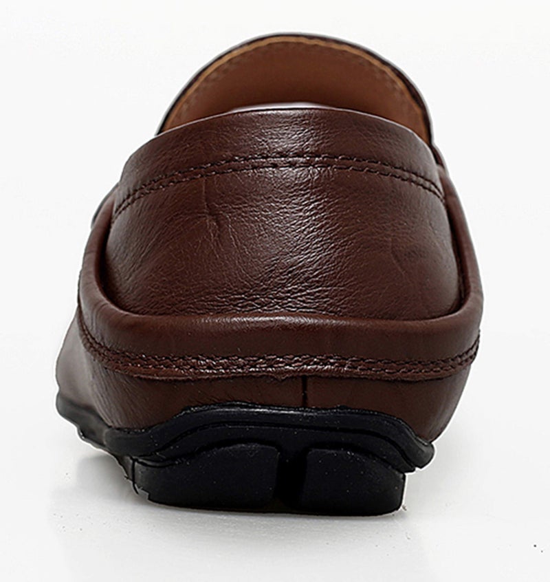 Go Tour Men's Premium Genuine Leather Casual Slip On Loafers Breathable Driving Shoes Fashion Slipper Dark Brown 11.5/48 - Image 4