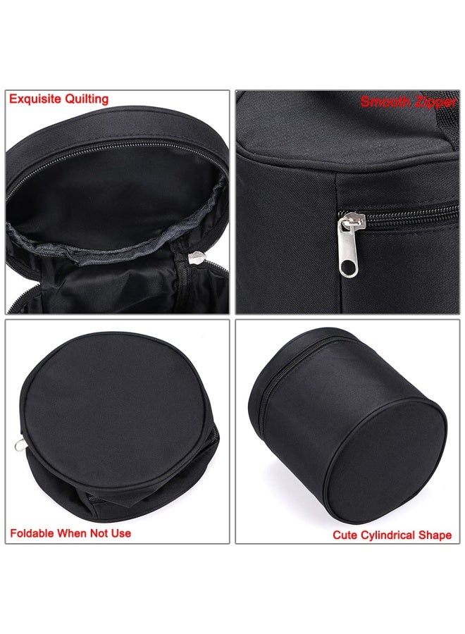 BTSKY Multifunction Marker Case Zippered Canvas Pen Bag Pencil Organizer Stationary Storage for 80 Markers Black NO Compartments Inside - Image 4