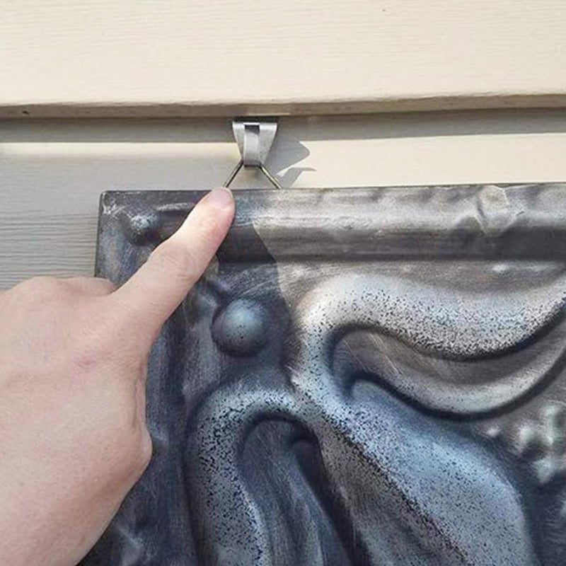8pcs No-Hole Metal Siding Hooks Set, S-Shaped Outdoor Clips for Security Camera and Light Mounting, Sturdy Wall Storage Hangers for Vinyl Siding Decoration - Image 4