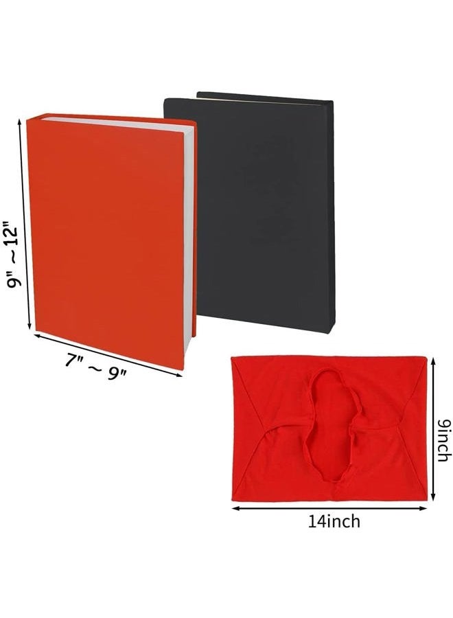 Anseal Dark Blue Stretchable Jumbo Book Covers, Washable Durable Reusable Book Protector fits Hardcover Textbooks up to 7.5" x 9.5" Office Supply with Free Sticker Labels (1 Pack, Dark Blue) - Image 2