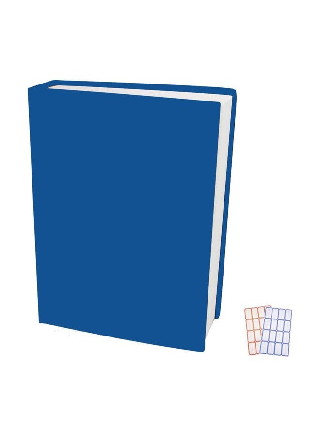 Anseal Dark Blue Stretchable Jumbo Book Covers, Washable Durable Reusable Book Protector fits Hardcover Textbooks up to 7.5" x 9.5" Office Supply with Free Sticker Labels (1 Pack, Dark Blue) - Image 1
