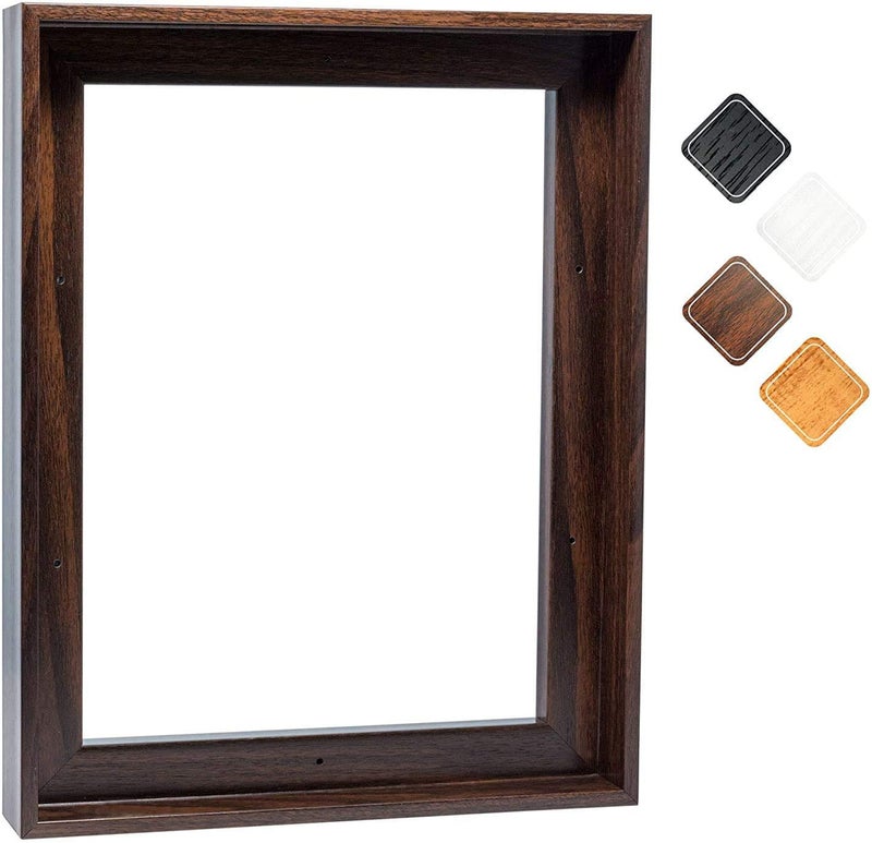 P&L ART. Canvas Floating Frame Picture Wall Art Painting Frame for Finished Canvas Painting 114 Deep Picture Art Wall Decor Dark Brown 12x16 