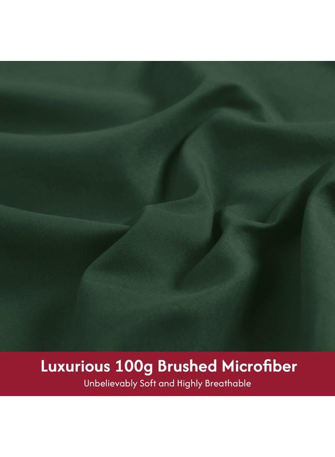 LONAVA Twin XL Size Sheet Set - 4 Piece Hotel Luxury Wrinkle-Free Microfiber Sheet, Oeko-TEX Certified, Breathable & Elastic, 16" Deep Pockets, Forest Green - Image 2
