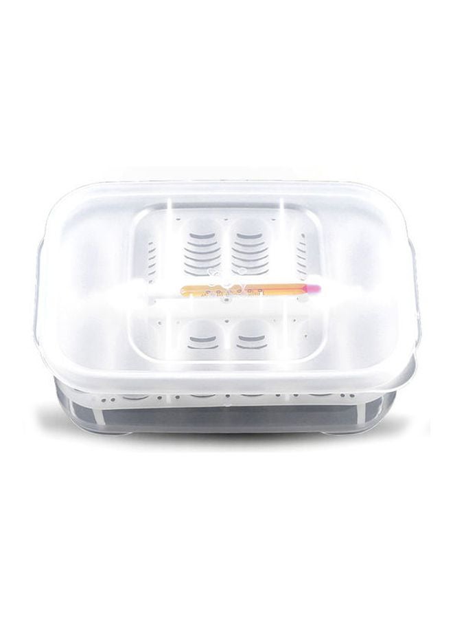 12-Holes Reptile Egg Incubation Tray With Thermometer Clear - Image 2