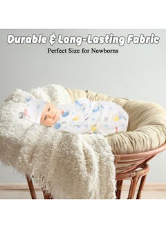 Mr. Penda 3 Pack Baby Swaddle Blanket, with Hat Breathable Cotton Swaddle Blanket, 0-3 Months New Born Baby Adjustable Swaddle Blanket, Wraps Easy Newborn Swaddle Sleep, Sacks for Boy Girl Nursery  - Image 5