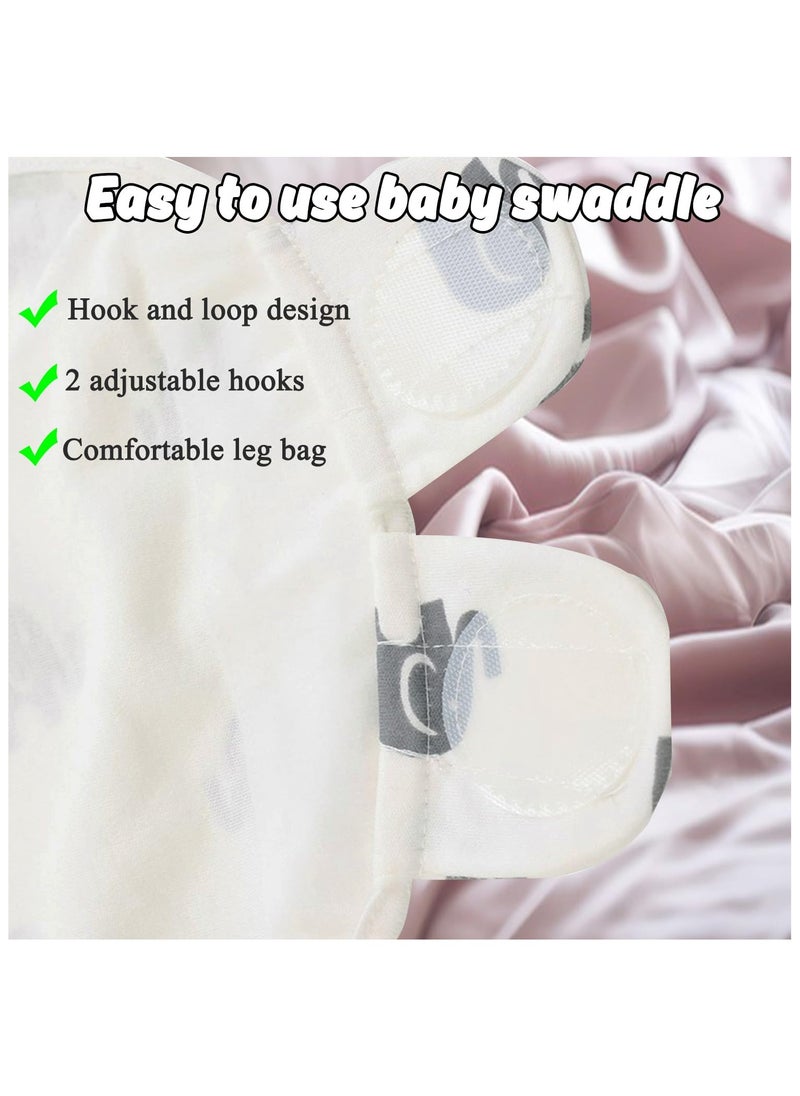 Mr. Penda 3 Pack Baby Swaddle Blanket, with Hat Breathable Cotton Swaddle Blanket, 0-3 Months New Born Baby Adjustable Swaddle Blanket, Wraps Easy Newborn Swaddle Sleep, Sacks for Boy Girl Nursery  - Image 4