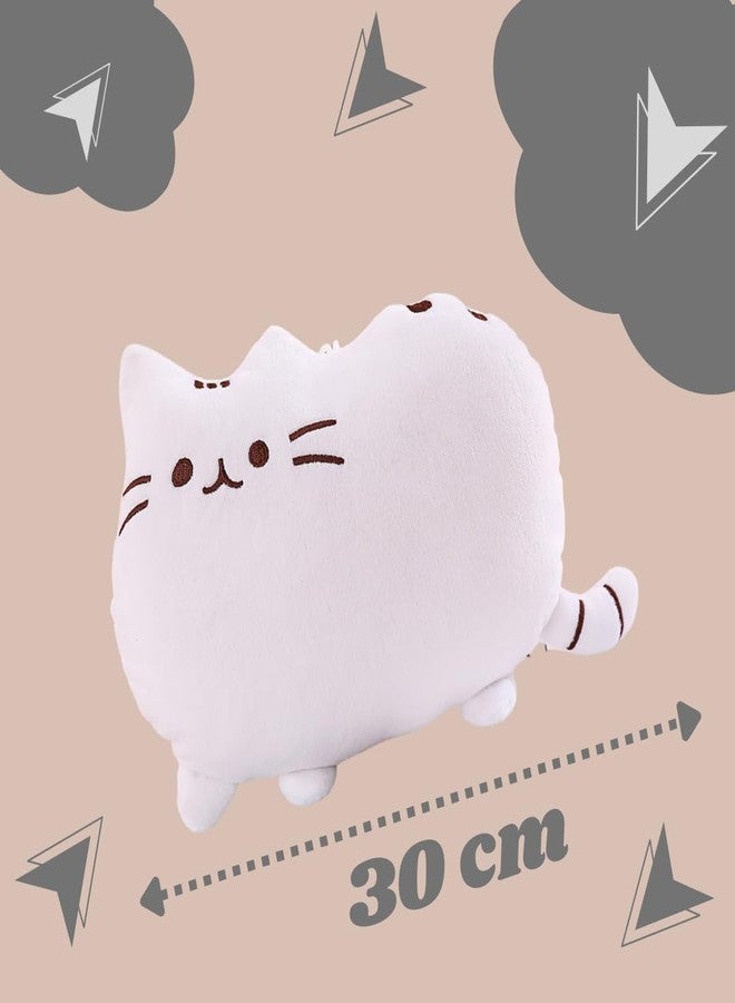 TechMax Solution Cute White Cat Kawaii Pillow Plush Toy - Image 4