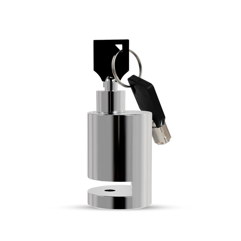 Brixella Stainless Steel Disc Brake Lock for Bike & Motorcycle – Heavy Duty Anti-Theft Wheel Security Lock with 7mm Pin, Chrome Painted Finish - Image 1