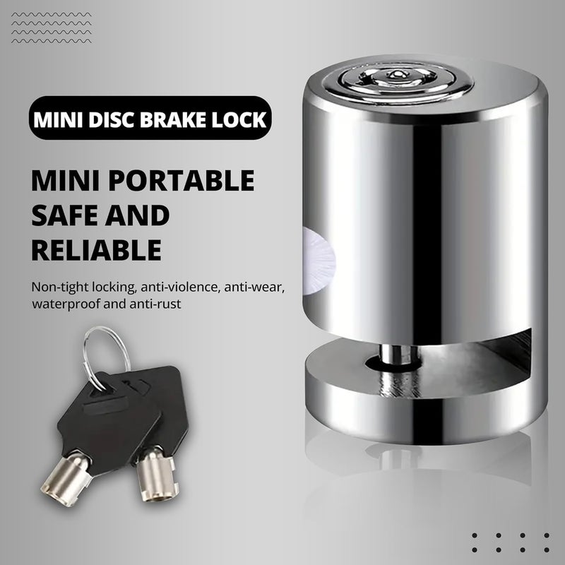 Brixella Stainless Steel Disc Brake Lock for Bike & Motorcycle – Heavy Duty Anti-Theft Wheel Security Lock with 7mm Pin, Chrome Painted Finish - Image 4