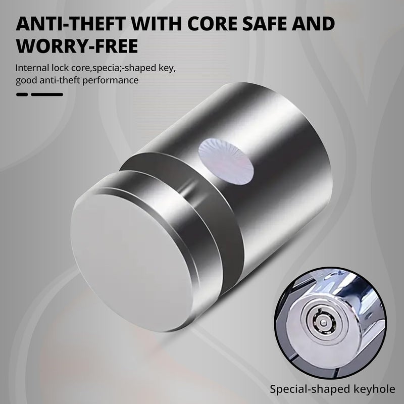 Brixella Stainless Steel Disc Brake Lock for Bike & Motorcycle – Heavy Duty Anti-Theft Wheel Security Lock with 7mm Pin, Chrome Painted Finish - Image 3