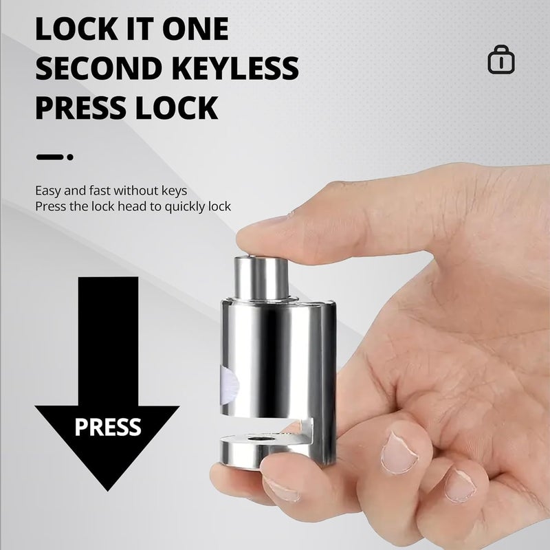 Brixella Stainless Steel Disc Brake Lock for Bike & Motorcycle – Heavy Duty Anti-Theft Wheel Security Lock with 7mm Pin, Chrome Painted Finish - Image 5