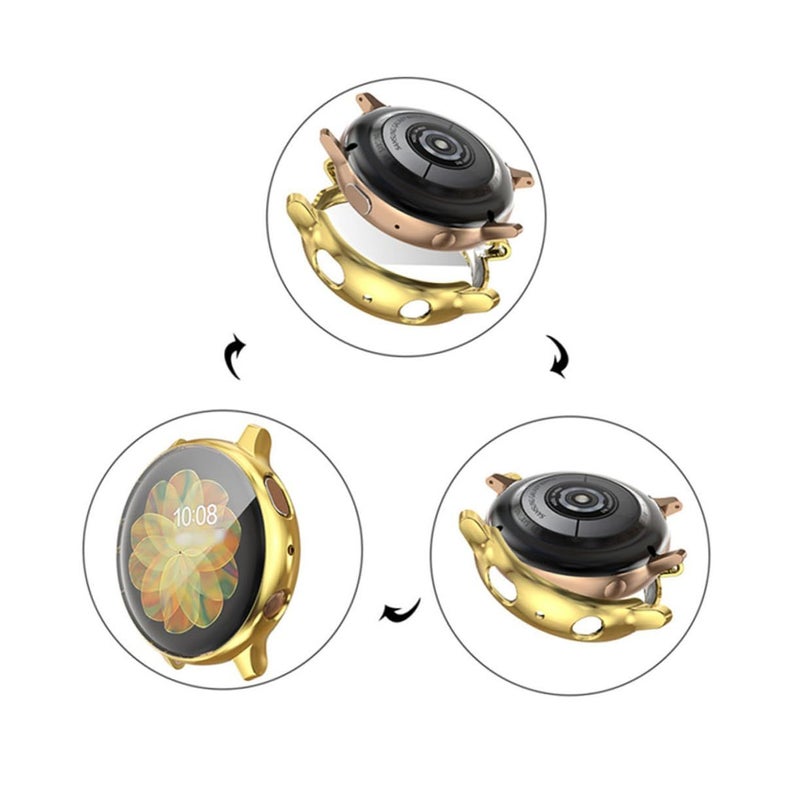 Electroplated Golden Scratch Resistant TPU Watch Case For Active Easy Installation Protective Cover - Image 3